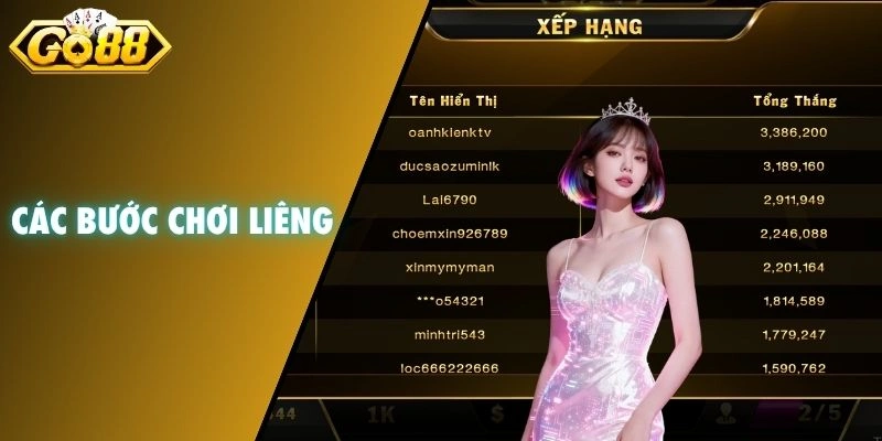 Các bước chơi Liêng